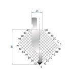 1022 - Dubbel Svanhals - 88° - R0,8