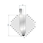 1053 - Kniv - 45° - R6