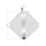 1293 - Rak kniv - 60° - R8