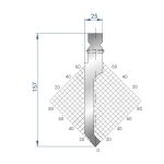 1329 - Rak Kniv - 80° - R1