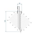 1345 - Kniv - 60° - R0,6