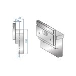 Knivhållare 4411 - H=120, L=150 - HD